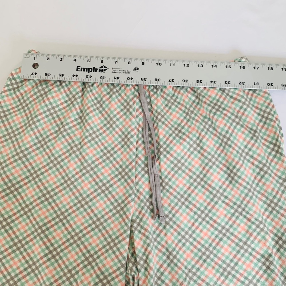 Poppy & Clay Pajama Set Women XL Green Plaid Organic Cotton Coastal Quiet Luxury - Picture 11 of 13